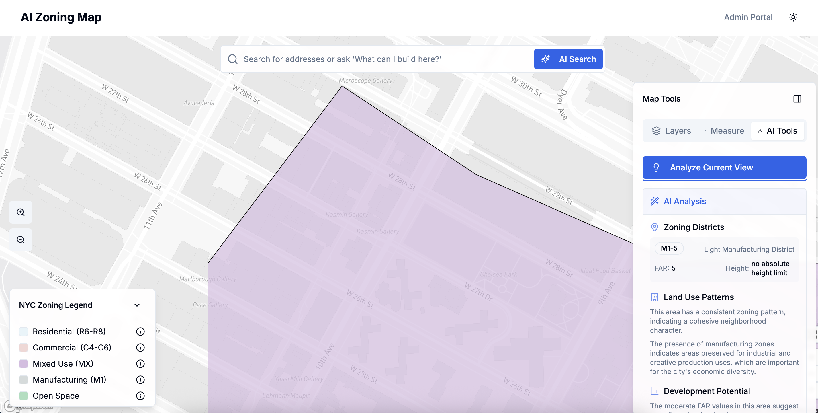 AI-Enabled Zoning Main Interface