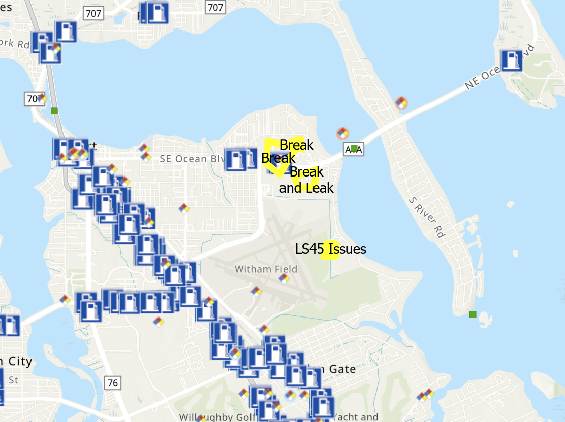 UIAT Incident Overview showing comprehensive utility network monitoring
